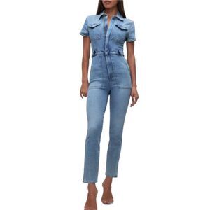 Good American Fit For Success Denim Jumpsuit Sz.M EUC.